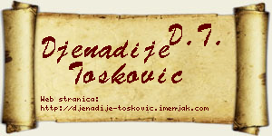 Đenadije Tošković vizit kartica